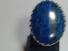ring modeschmuck mit antiksilber überzogen,,,mit lapislazuli