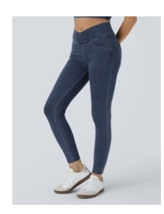 Halara Leggings: Halara Flex Arbeitsleggins aus elastischem Strick-Denim Gr.S – Nuovo (secondo la descrizione) da Eglisau venduto da Brewster1