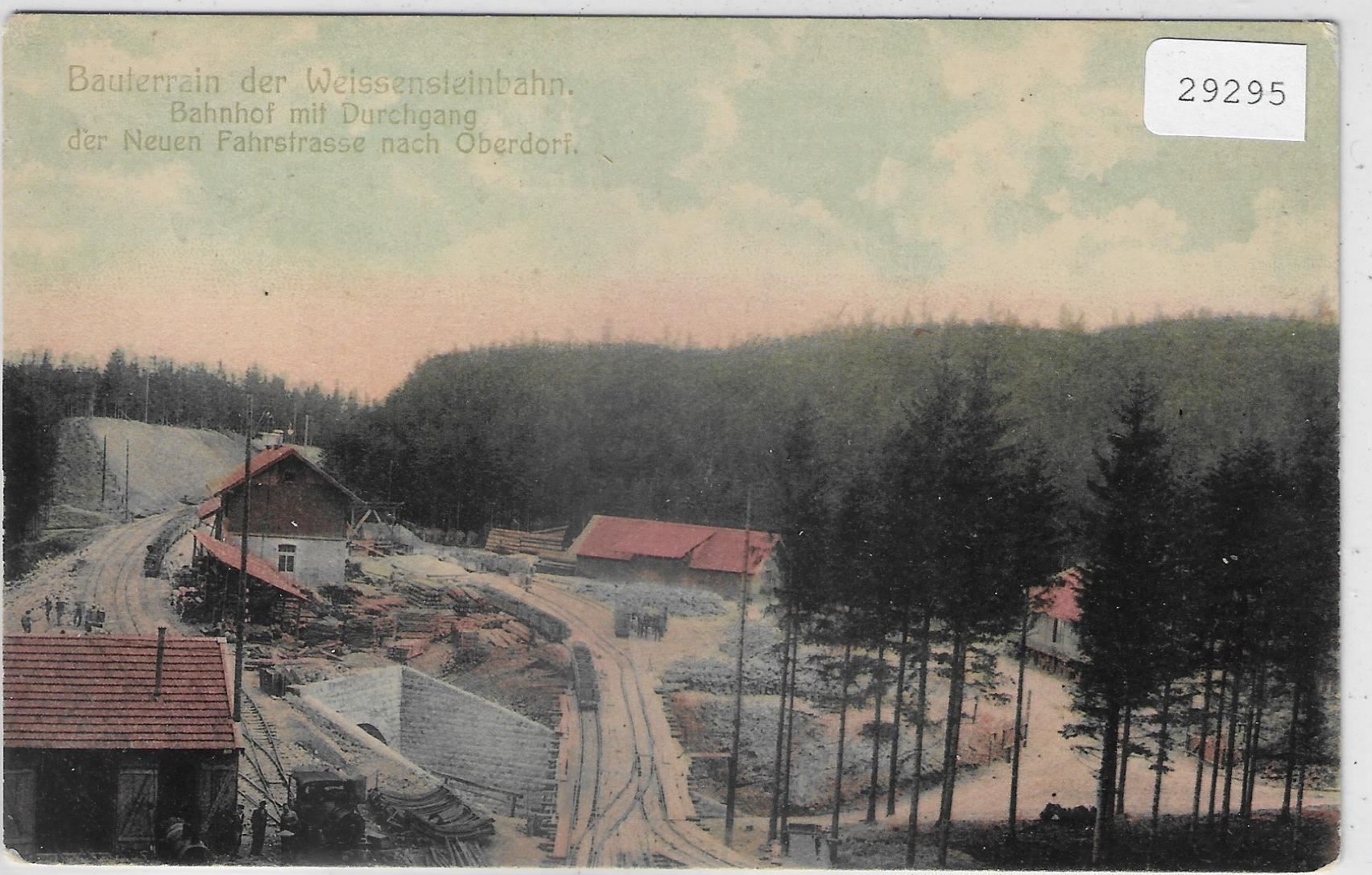 Cartoline postali: Bauterrain der Weissensteinbahn, Bahnhof – Usato da Ettingen venduto da Kartenplanet