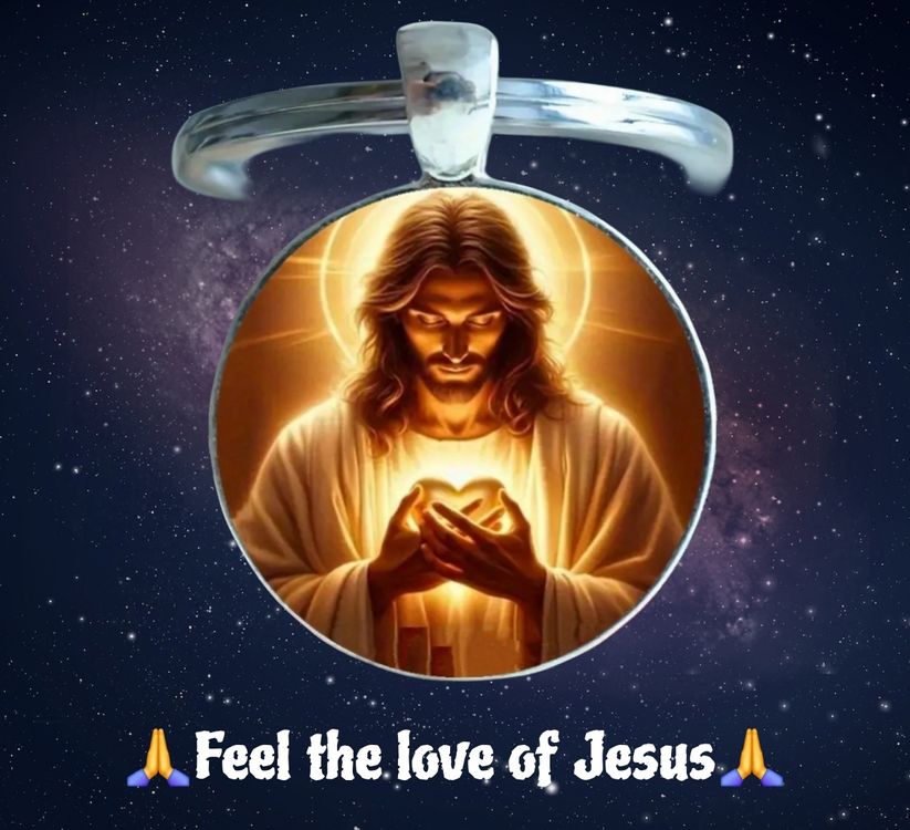 Dhink Metalorphose Schlüsselanhänger Jesus Christus – Aus Edelstahl, Chrom, Im Geschenk-Etui