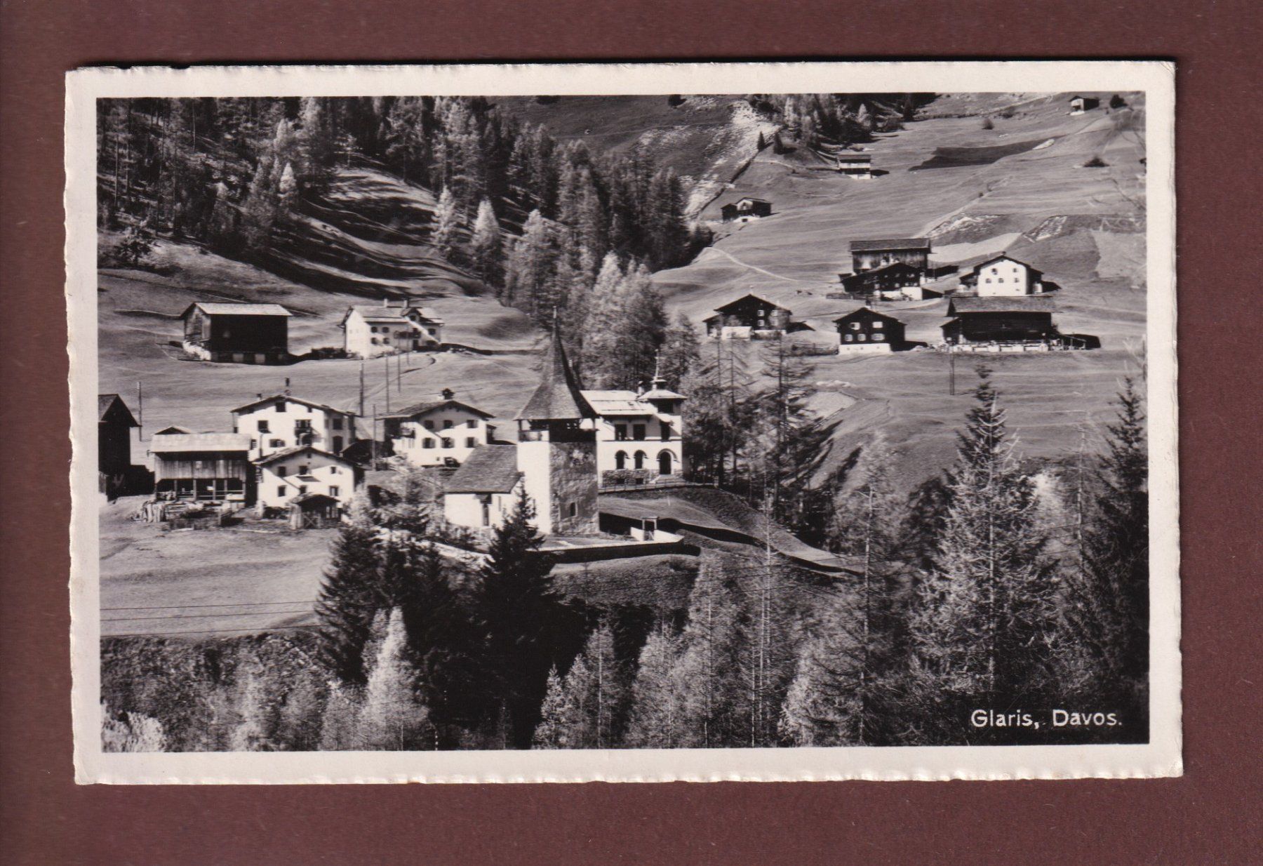 Cartoline postali: DAVOS-GLARIS - 1948 // Falte // – Usato da Pully venduto da nicecards