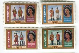 Briefmarken "Uniform". St. Lucia.
