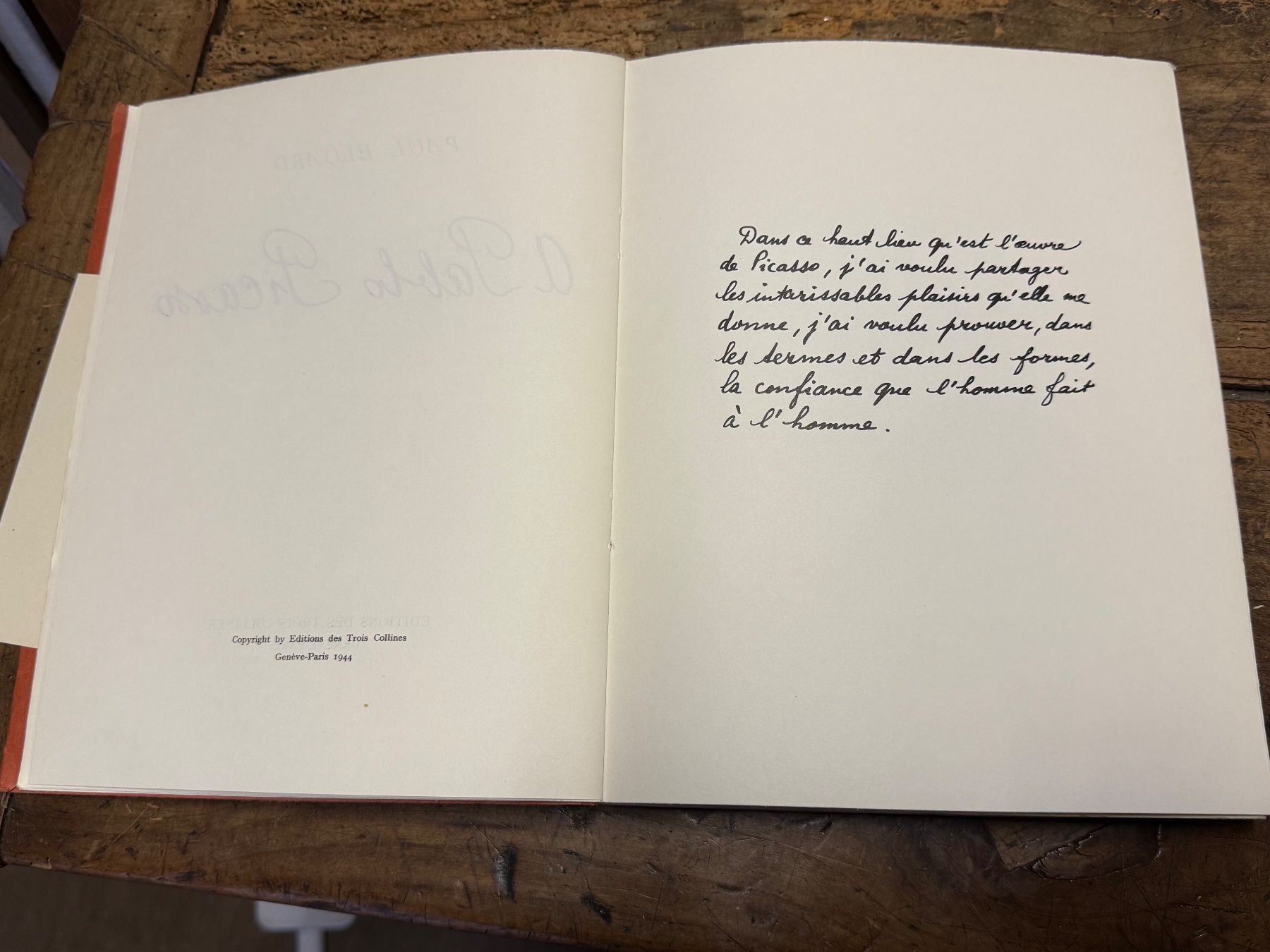 Bücher: ELUARD Paul PABLO PICASSO 1944 – Gebraucht aus Bern von Jwpm66 1