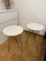 Beistelltische Marmoroptik 2 Stk. Gold