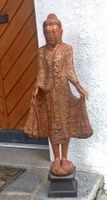 Buddha Statue aus Holz alt 100cm hoch