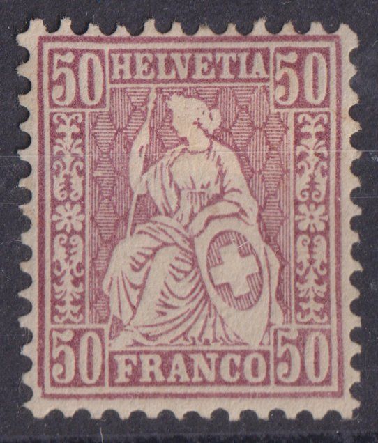 Schweiz 1862 Sitzende Helvetia Kat. 43
