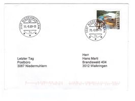 Letztagsbrief: Schliessung Poststelle 3087 NIEDERMUHLERN