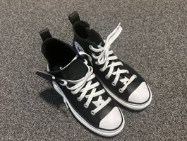 Schwarze Converse High Tops aus Leder – Größe 35