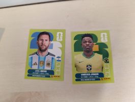 Panini Sticker WM 2026 Messi + Vinicius Junior