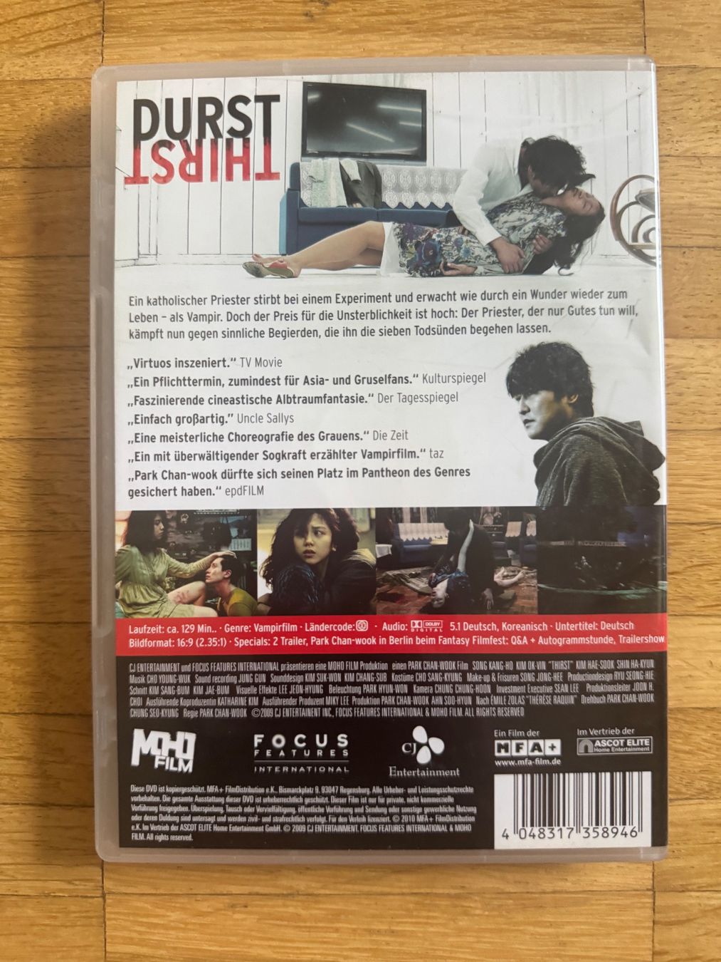 Tutti i DVDs: DURST THIRST (DVD) PARK CHAN-WOOK. – Usato da Basel venduto da san_2qlq 1