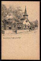 Lithographie Cologny, Temple de Cologny