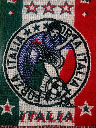 Écharpe Vintage Italie Forza Italia Bootleg 90s Made in CEE
