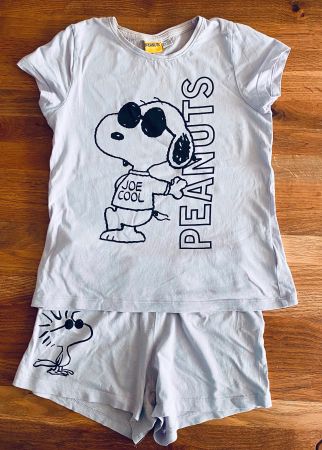 Kurzarm-Pyji SNOOPY, 134/140cm, Baumwolle