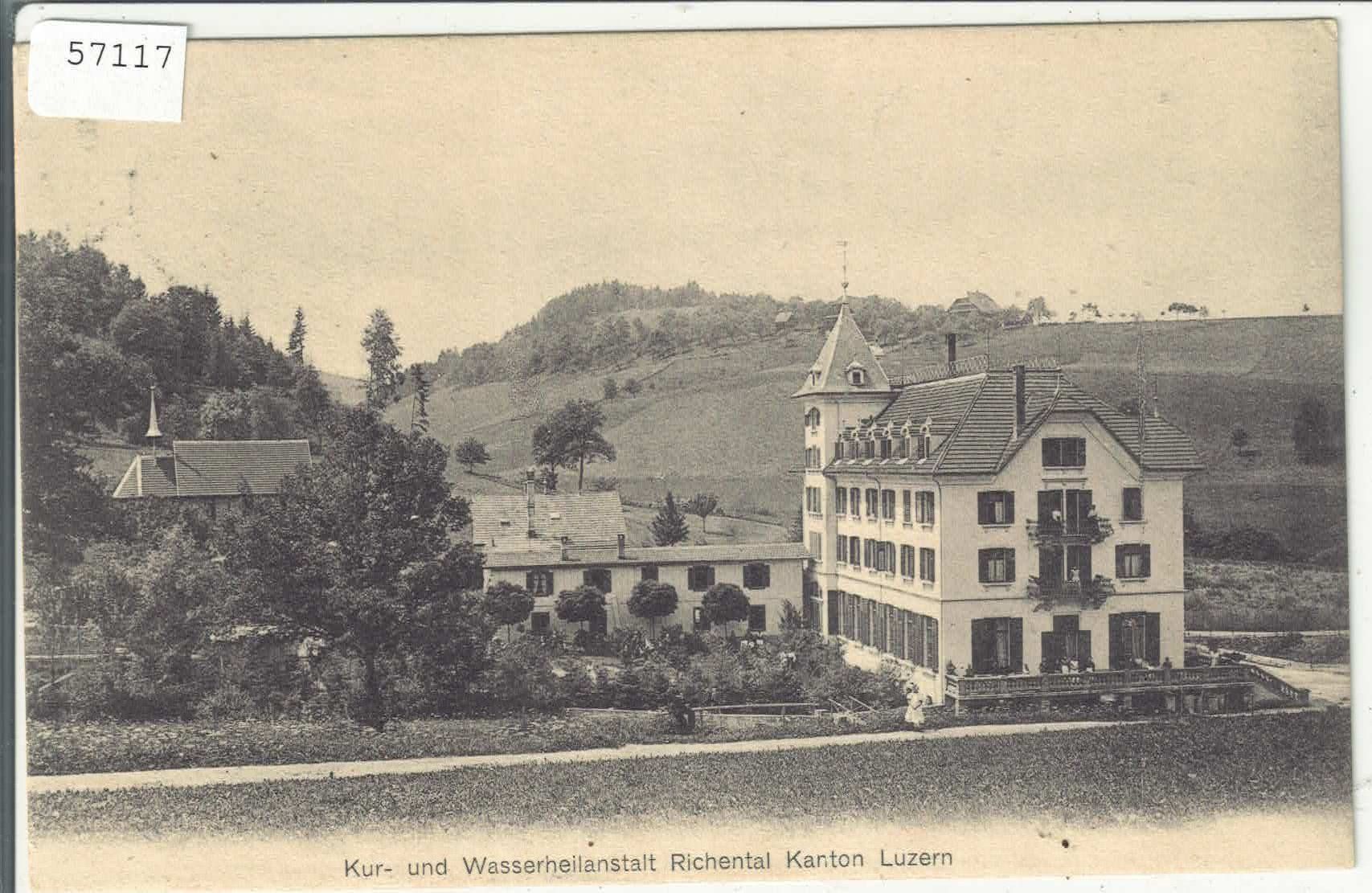 Ansichtskarten: Kurhaus u. Wasserheilanstalt Richenthal – Gebraucht aus Ettingen von Kartenplanet