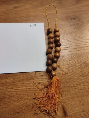 🤩 spezielle Kette mit Holzperlen, 21 cm lang