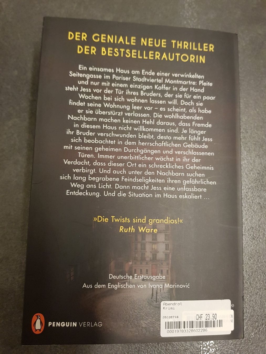 Libri: ABENDROT / Lucy Foley / Thriller – Usato da Dietikon venduto da marconi07 1