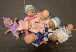 Mini Puppenset (8) mit Holzhimmelbett