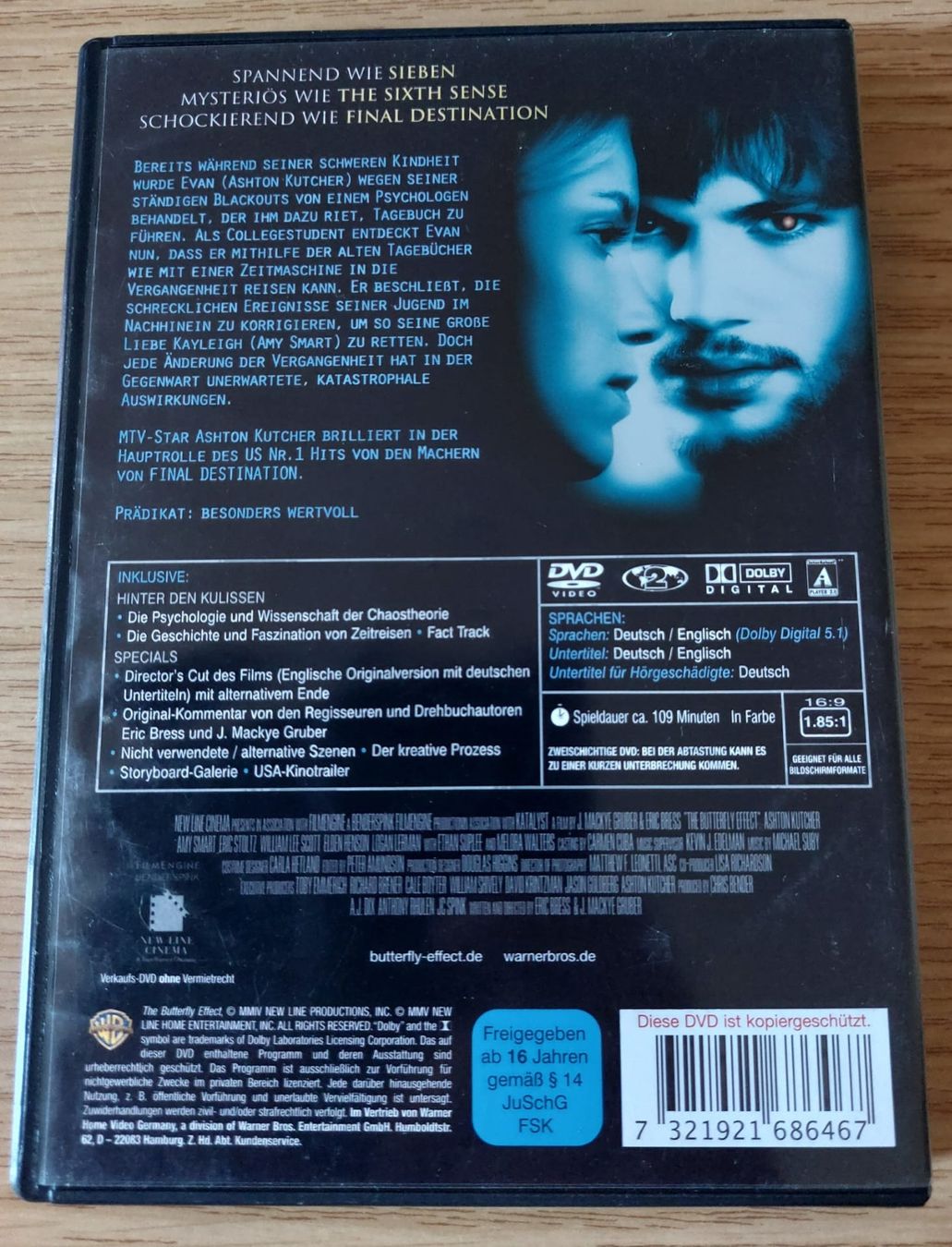 Tutti i DVDs: Butterfly Effect DVD - 2 Disc Edition Thriller mit Ashton K – Usato da Urtenen-Schönbühl venduto da Kahru 1
