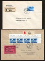 1952/53 : 2 sauber gestempelte Briefe mit Pro Patria