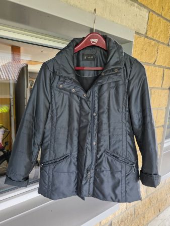 Damen Polyester warme Jacke grau Grösse 36 - Gina S.