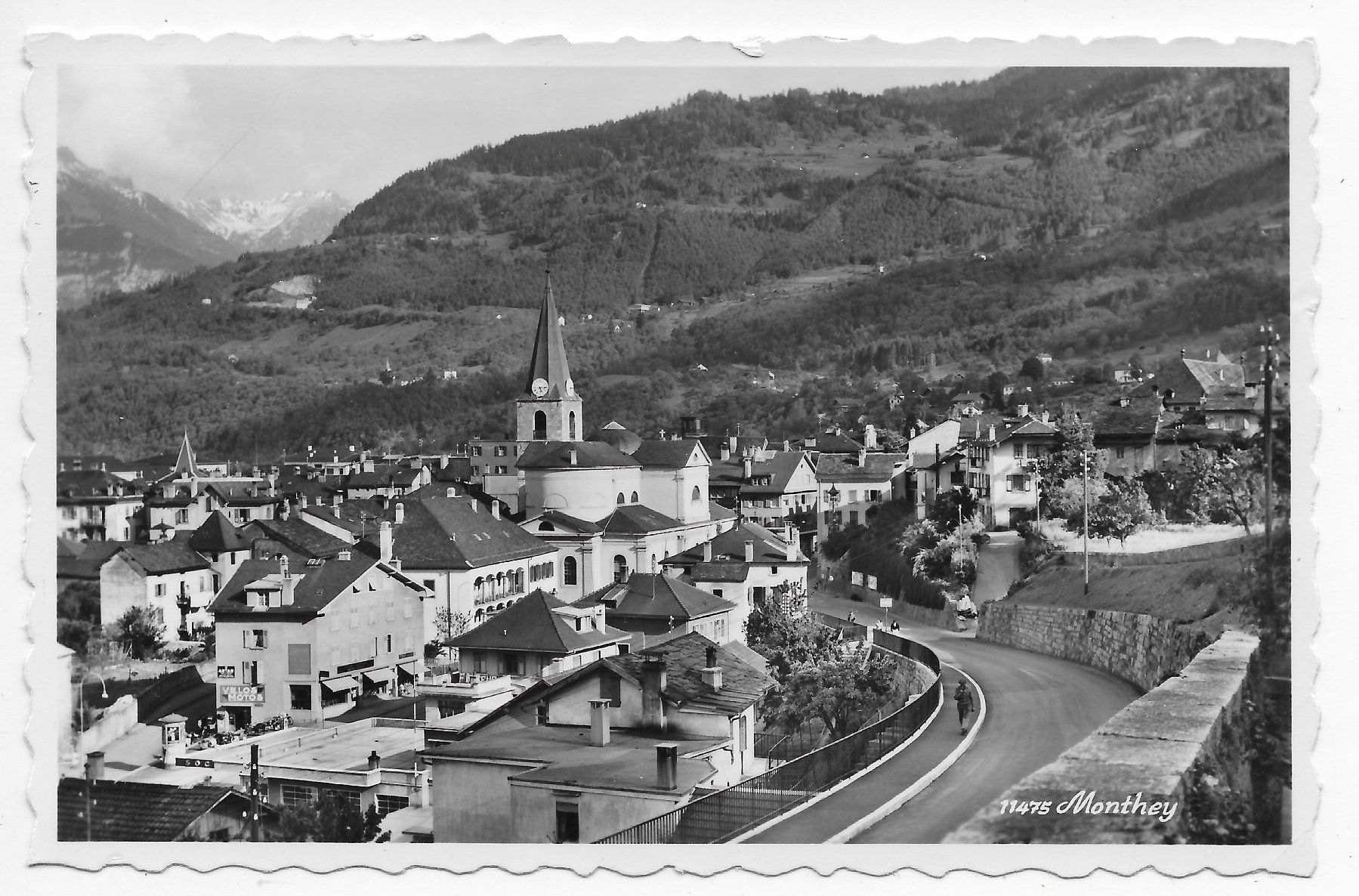 Cartoline postali: Ansicht von Monthey – Usato da Hefenhofen venduto da Richsalz