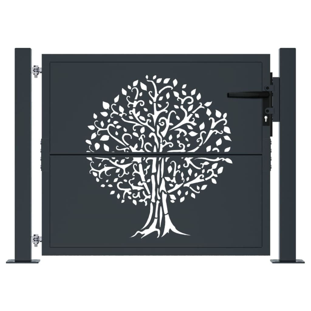 Türen: Gartentor Anthrazit 100x75 cm Stahl Baum-Design – Neu und originalverpackt aus Zug von Cheap-Shop 1