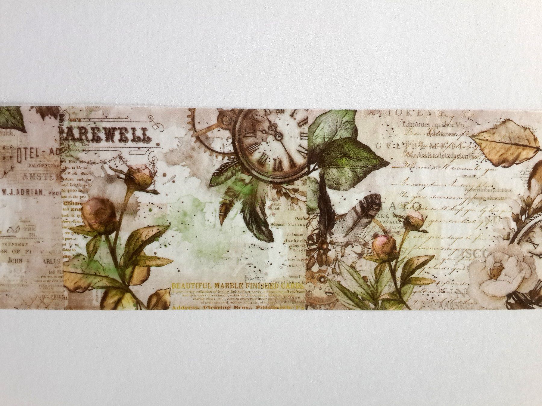 Aufkleber: Washi Tape "Wilde Rose" – Neu und originalverpackt aus Löhningen von Fourbi18 1
