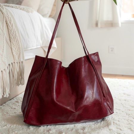 Burgunderrote Shopper-Tasche – unbenutzt