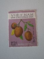 Briefmarke Vietnam, 12 xu, Obstmotiv