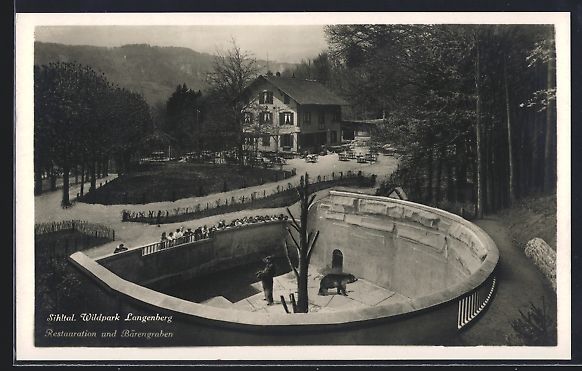 Cartoline postali: Langnau am Albis, Wildpark Langenberg, S – Usato da Berlin venduto da bartko-reher