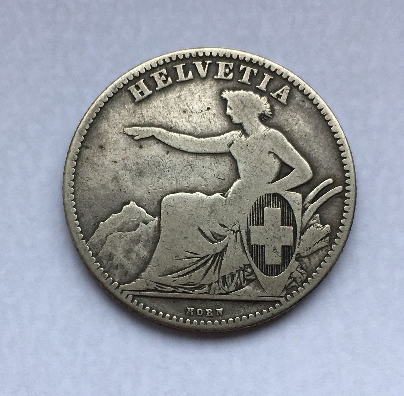 Alle Münzen: 1862 2 Franken Silber – Gebraucht aus Kirchberg SG von Z-Collection 1