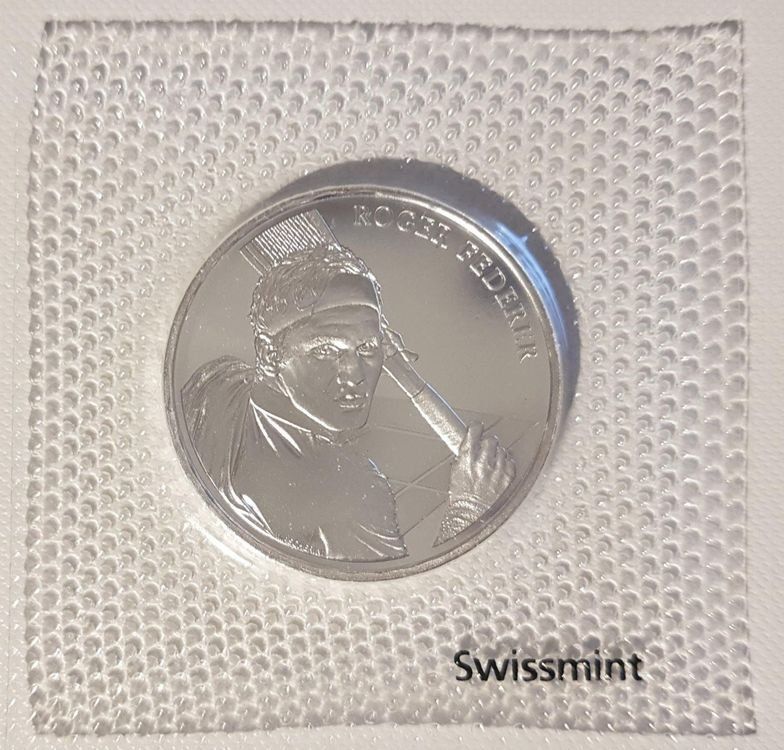 Tutti le monete: Roger Federer Normalprägung Silbermünze – Nuovo e nell'imballaggio originale da Rümlang venduto da zimi4you