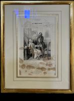 Karikatur, Honoré Daumier "Les Robert Macaire", Goldrahmen