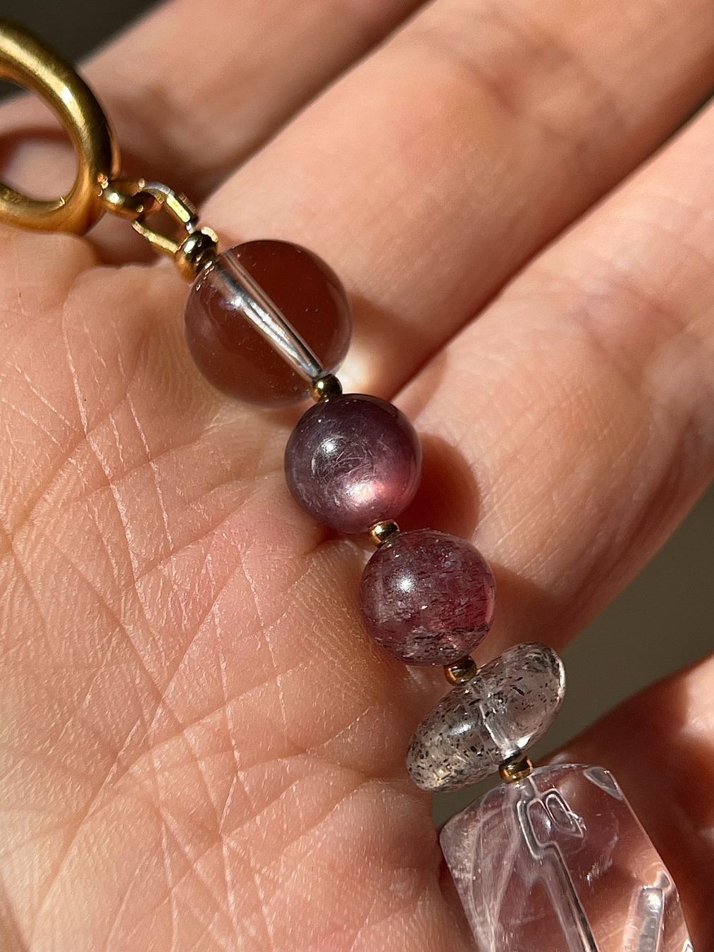 Ketten: Lepidolith Süßwasserperlen Edelstein Kette Geschenk – Neu und originalverpackt aus Schiers von sisikristall 7