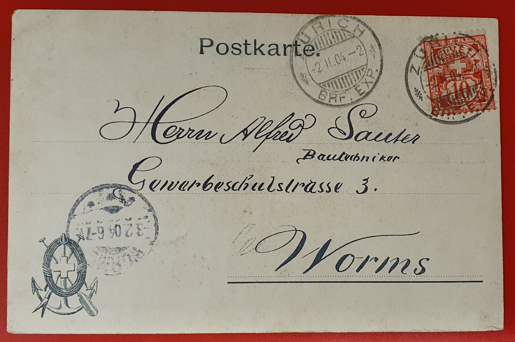 Cartoline postali: Mellingen 1904 - Schiffbrücke Militär – Usato da Kreuzlingen venduto da Rschweiz1 1