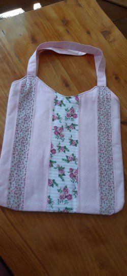 Borse: Patchwork‑Baumwolltasche in Rosa – Nuovo e nell'imballaggio originale da Doppleschwand venduto da waldhueter.handmade
