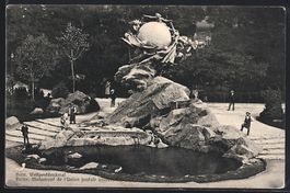 AK Bern, Partie am Weltpostdenkmal, 1915