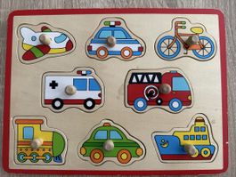 Holz-Steckpuzzle 🛻🚒