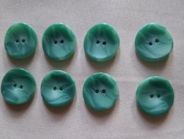 8 Stück Knöpfe, grün marmoriert 22 mm.
