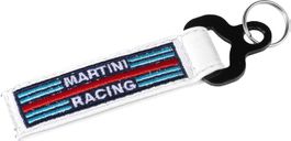 Martini Racing Schlüsselanhänger Leder bestickt weiss Sparco