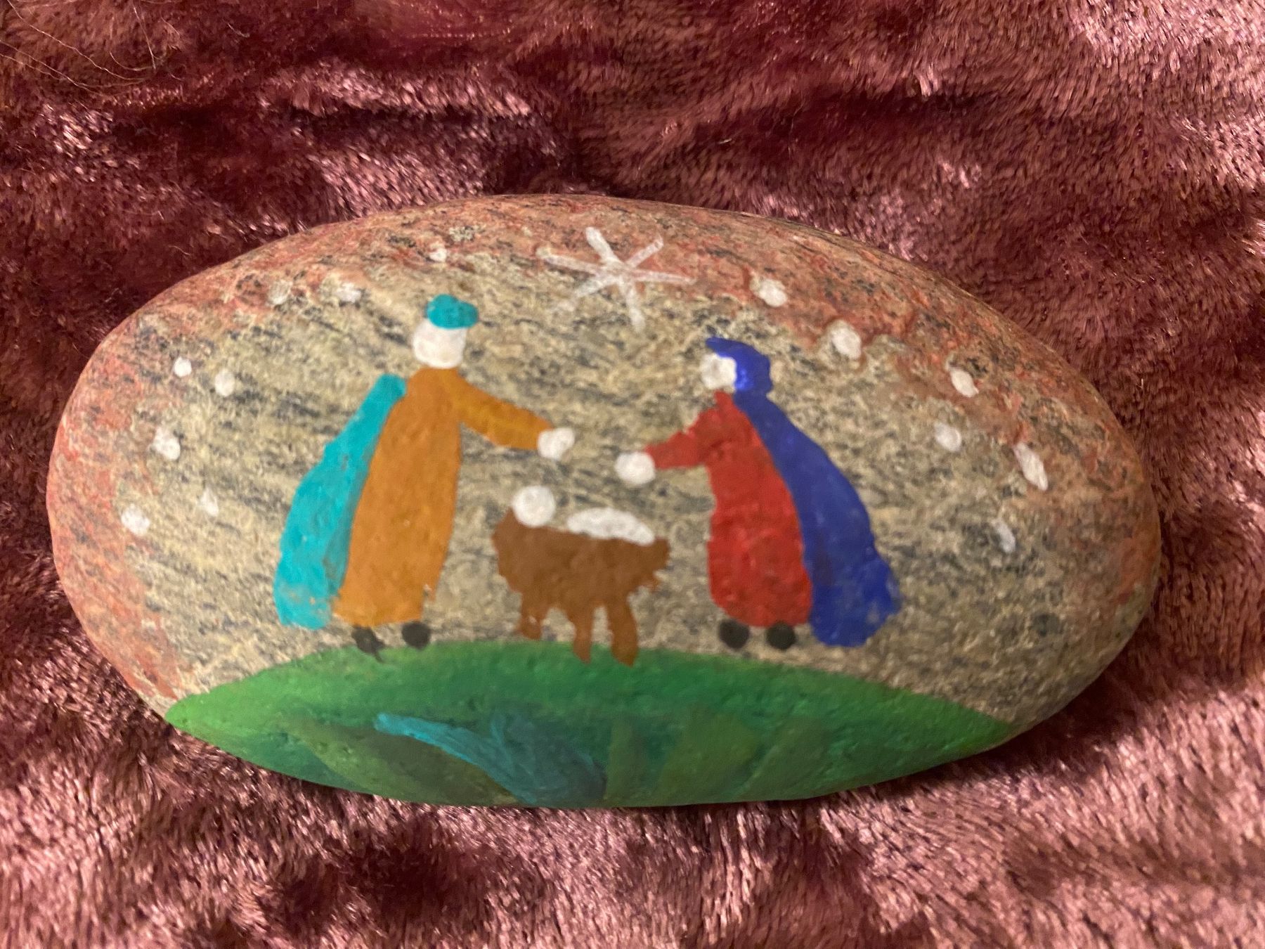 Alle Dekorationen: Bemalter Stein Weihnachtskrippe Krippe Handarbeit SchweizNEU – Neu (gemäss Beschreibung) aus Basel von him_5r5n