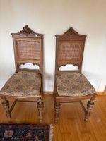 2 Antike Holzstühle mit Wiener Geflecht