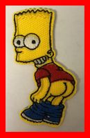 Bart Simpsons Badge Aufnäher Aufbügler Springfield DVD Flick