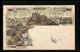Vorläufer-Lithographie Rigi-Kulm, 1895,