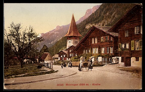 Cartes postales: AK Meiringen, Kirche – D'occasion à Berlin par bartko-reher