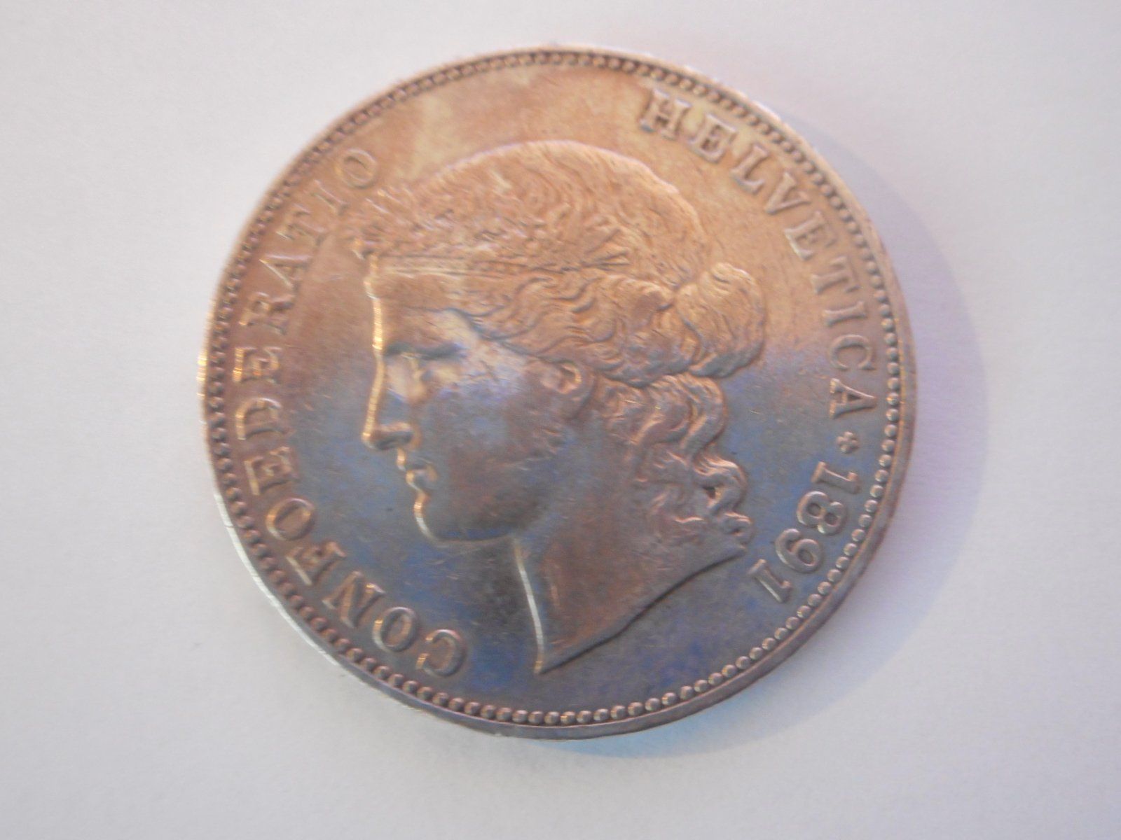 Alle Münzen: 5 Fr. 1891 silber vorz – Gebraucht aus Kriegstetten von pizlad2010 1