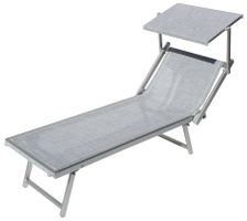 Gardeko Sonnenliege grau Gartenliege Strandliege Italien
