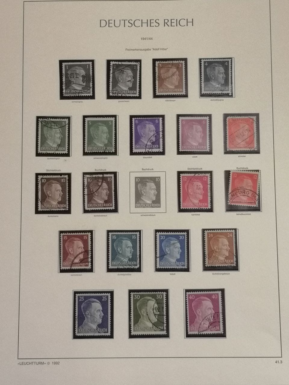 Tutti i francobolli: Deutsche Briefmarken 1941-1948. 10 Seiten. – Usato da Bern venduto da Yunkom