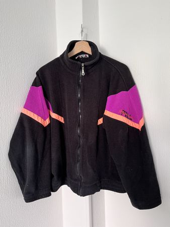 Vintage Fila Fleece Jacke Magic Line schwarz Grösse M