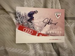 Jared Goldberg Autograph Karte Skiing Rossignol Audi